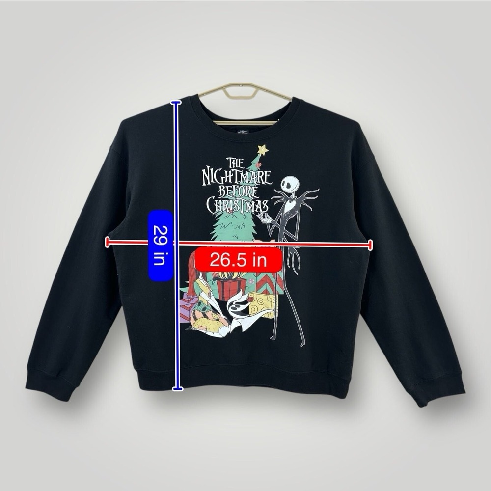 Nightmare Before Christmas Sweatshirt Adult Disney Womans 3XL Black Fleece *Flaw - Picture 7 of 7